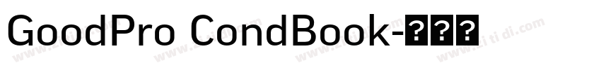 GoodPro CondBook字体转换
